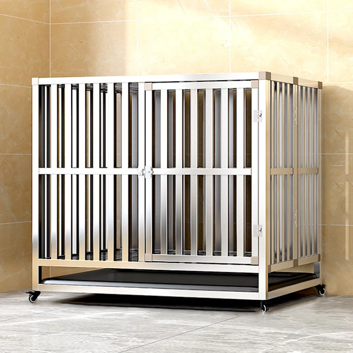 TYXD 38 inch Collapsible Heavy Duty Anxiety Stainless Steel Dog Cage