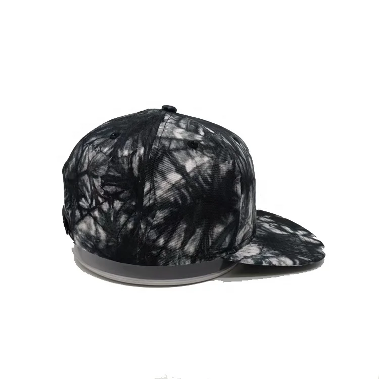 Custom Tie Dyed Snapback Hat Applique Embroidered Woven Patch Snapback Cap