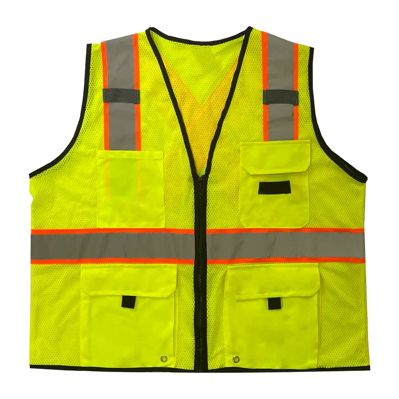 Wholesale Custom High Visibility Reflective Safety Vest Clothing Workwear for Construction traffic safety on road