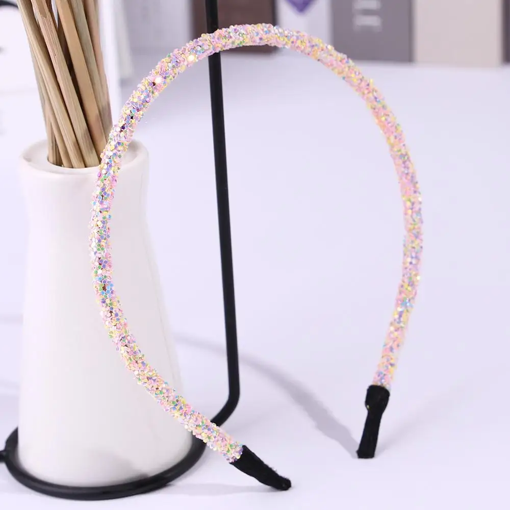 2019 корейская мода детская блестящая повязка на голову ручной работы «сделай сам» луковая пудра блестки повязка на голову