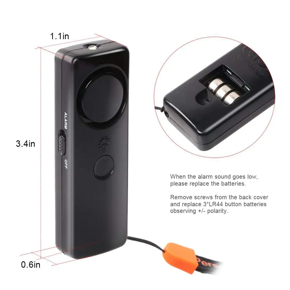 Emergency Alert Scream Panic Alarm Self Defense Tools Sos Alarm Anti Rape Alarm