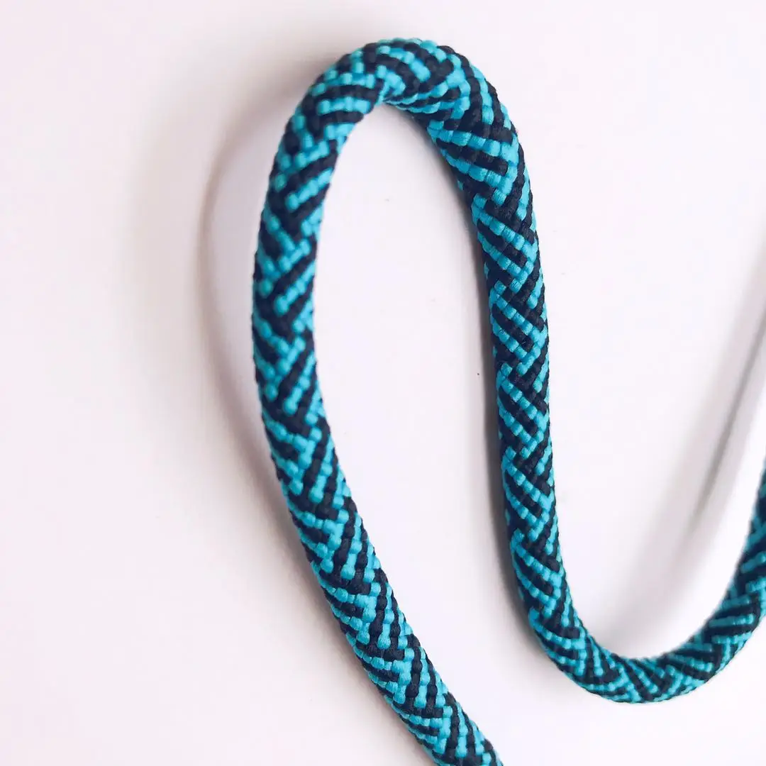 6mm  blue and black  round polyester cord