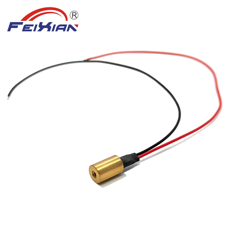 High Coaxiality & Concentricity 6X9mm650nm1mW 5mW Red Laser Module Laser Head for Dot-Dotting Copper-Shell