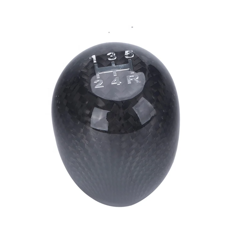 China Factory Made Custom Logo Aluminum Carbon Fiber Gear Shift Knob