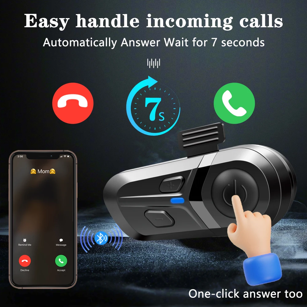 High Quality Wireless Bluetooth Motorcycle Headset Moto Parts and Accessories Intercomunicador Para Moto Bluetooth