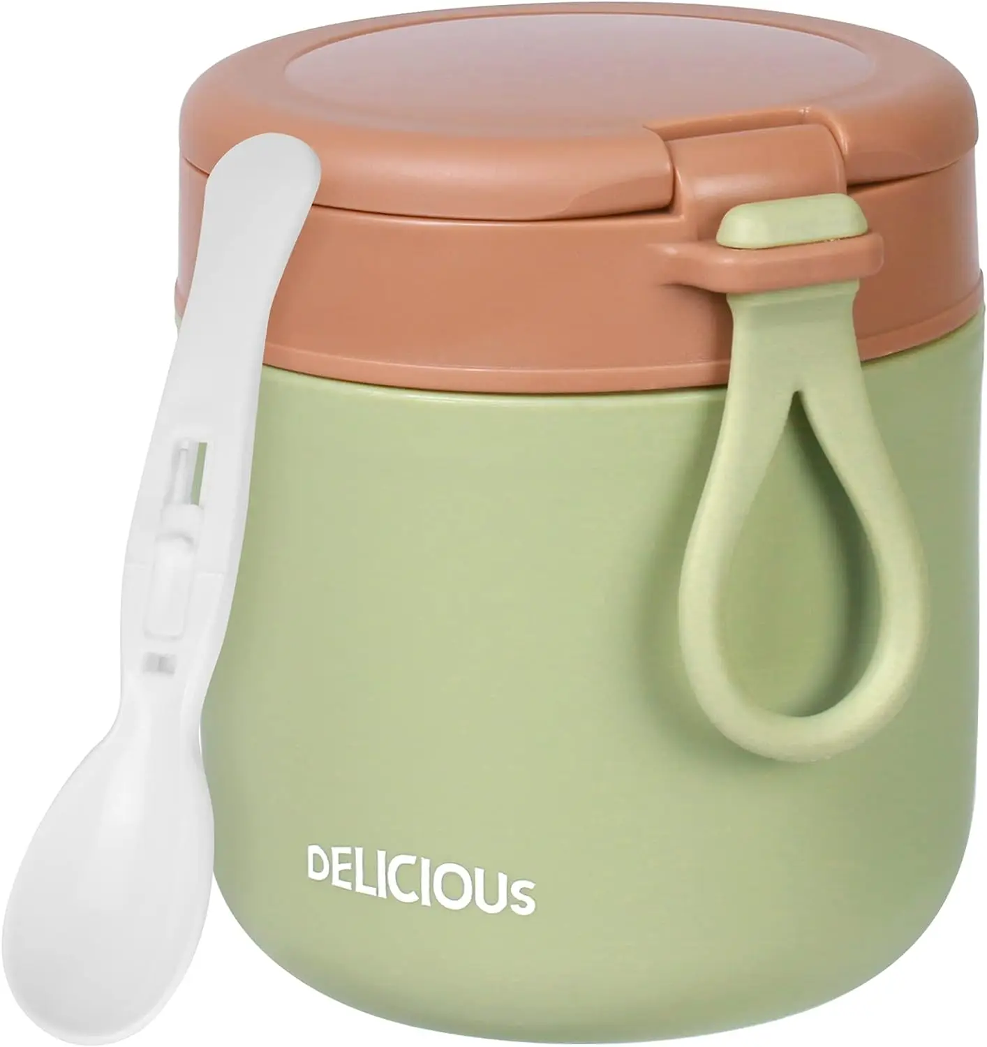 Direct Factory Wholesales Insulated Food Container for Kids Adult 15.2 Oz Stainless Steel Kids Food Jar with Folding Spoon