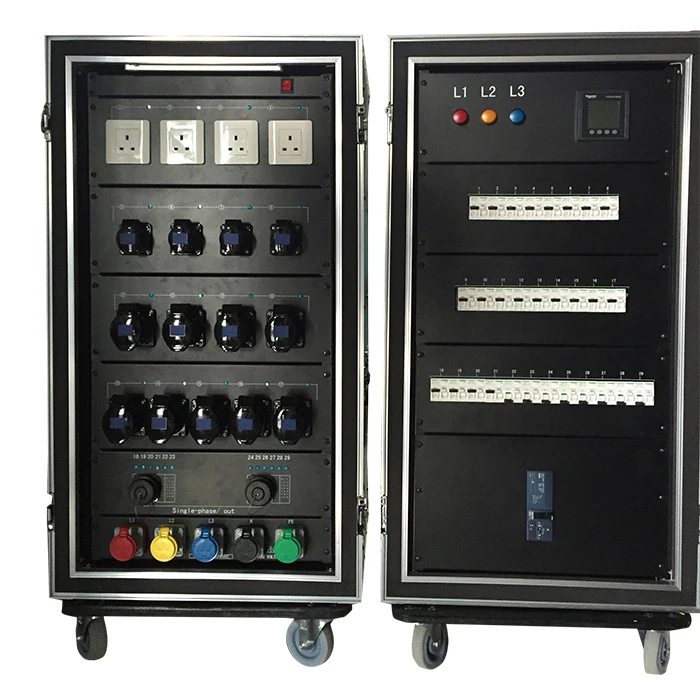 400 amp camlock power panel box with 19 core socapex outputs