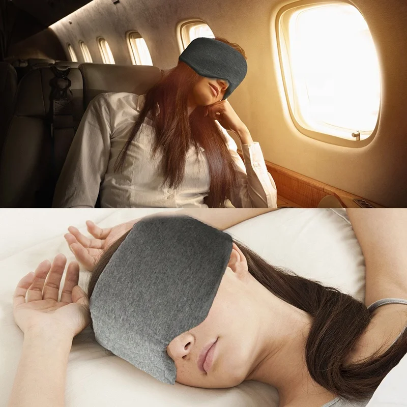 FYD Adjustable Blinder Blindfold Airplane Cotton 100% Cotton Eye Mask For Sleeping With Pouch