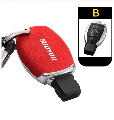 Car Key Cover Case for Mercedes Benz 2017 E Class W213 2018 S class new SLC SLK Class E E200 E260 E300 E320 new Suede Leather