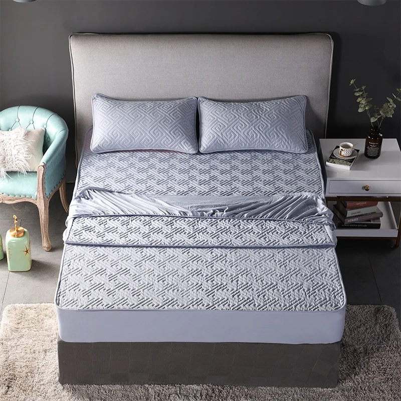 Hot Sale Cotton Fabric Quilting Double Bed Custom Sheets Set 4Pcs Bedding Set Comforter Sets