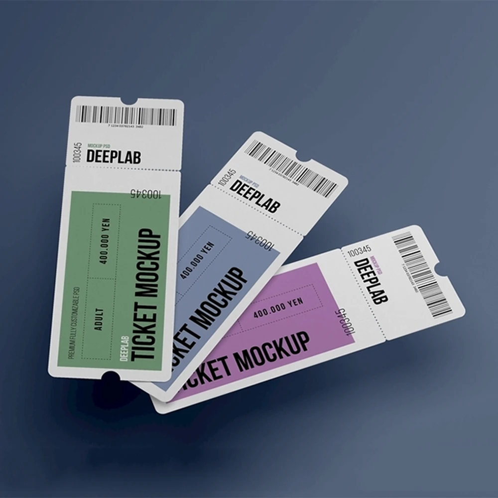 Customised paper ticket printing service for film tickets/concerts/circuses/zoos/Halloween/museums/attractions