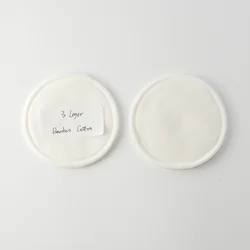 Reusable Washable 3 Layer Thicken Round 100 Organic Bamboo Cotton Pads For All Skin Types