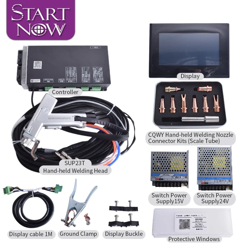 Startnow Handheld Laser Welding Head SUP21T/23T Without Auto-Wire Feeder Controller Driver Welder System Fiber Welding Machine