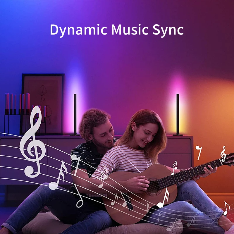 Voice Activated USB Rechargeable RGB Music Levels Lights  RGB Colorful Sound Control Music LED Pickup Rhythm Light Bar