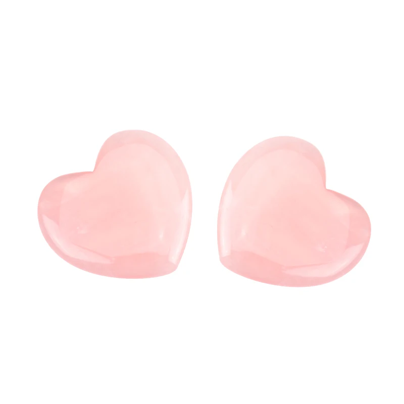 OEM / ODM Face Slimming Crystal Rose quartz Stone Body Scraping Massage Tool Board Roller Pink Heart-shape  Jade Gua sha