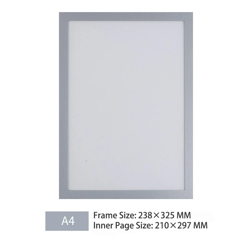 Adhesive Frames Poster Certificate Artware Picture Photo Frame Magnetic Sign Holder for Document Holder