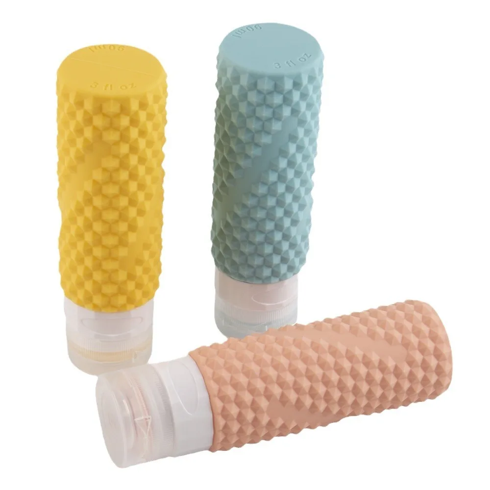 Sinodiving Silicone Travel Bottles Squeezable Refillable Toiletries Containers Travel Cosmetic Tube for Shampoo Lotion Soap