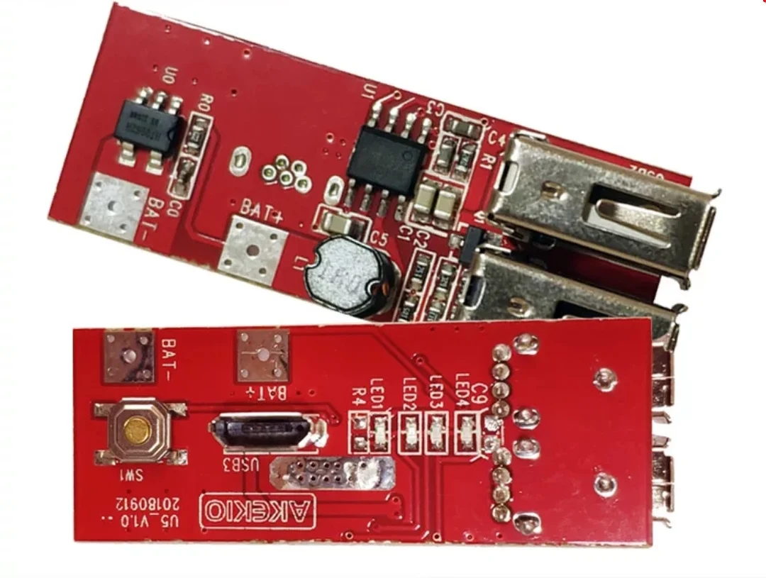 Portable and lightweight printed control board PCBA power bank circuit board