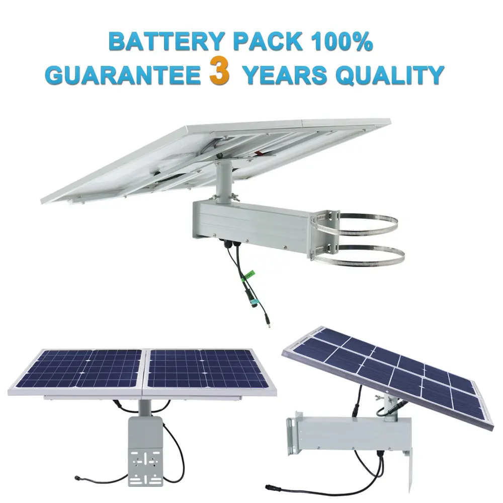 TecDeft 30W monolithic solar panel 30Ah LifePO4 battery DC12V 2A IP67 Solar system CCTV camera CE RoHS can be customized