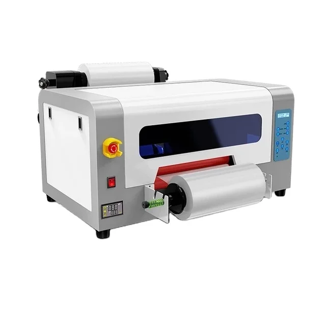 A3 uv dtf printer 3D sticker roll to roll 13inch dtf printer with laminator all in one 30cm printing machine with XP600 nozzle