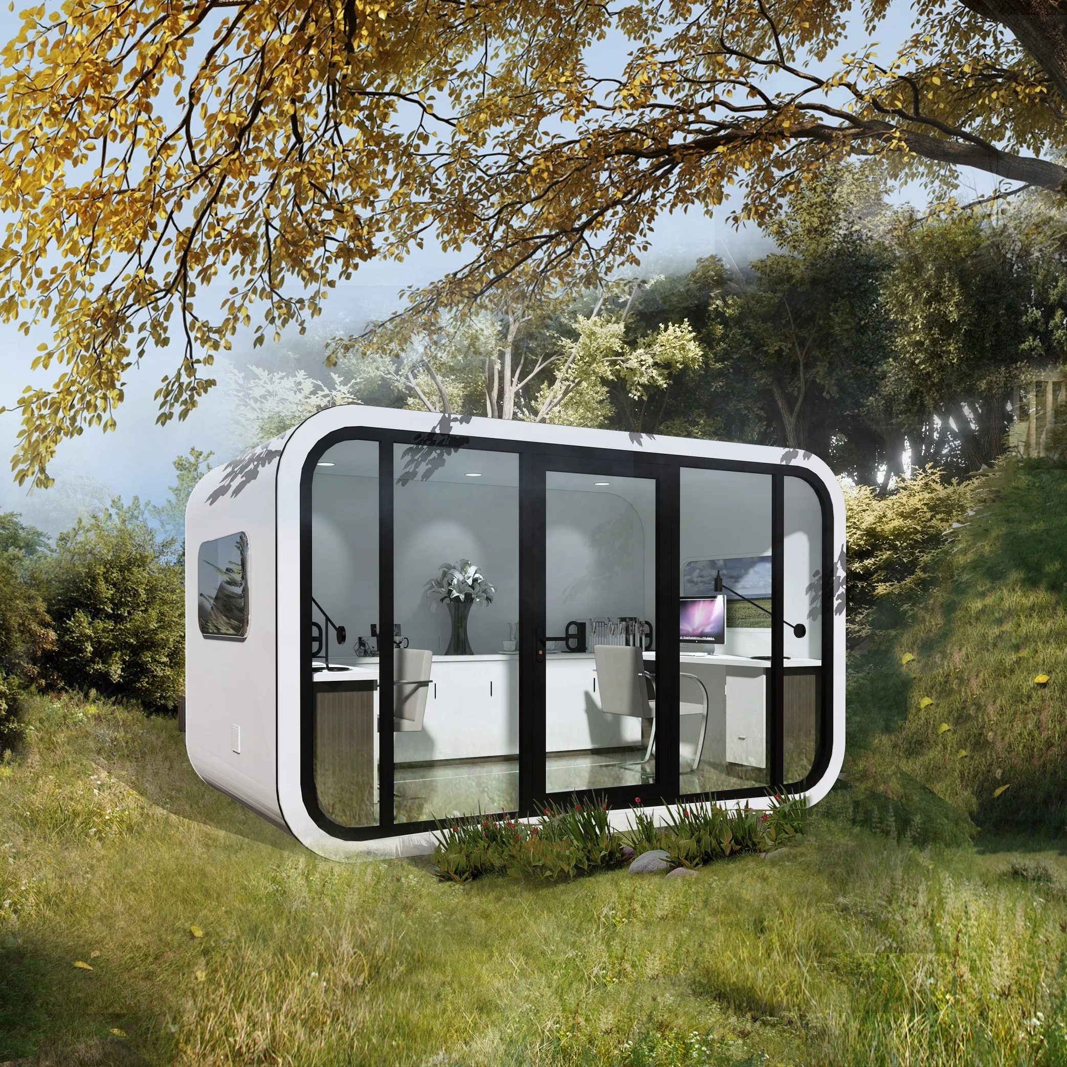 Luxury Container house  movable hotel portable meeting room  office studio pod office pod