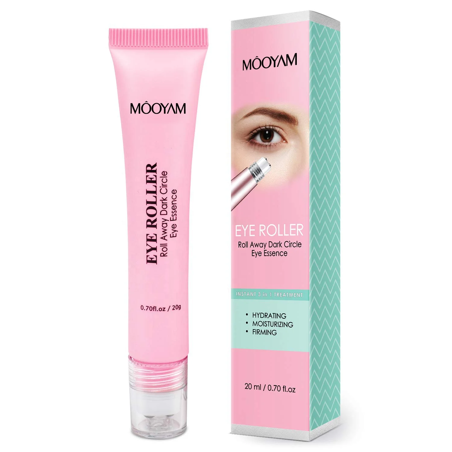 Private Label Anti Aging Wrinkles Dark Circles Puffy Eye Serum Peptide Panthenol Essence Cream Roll On Eye Roller Serum