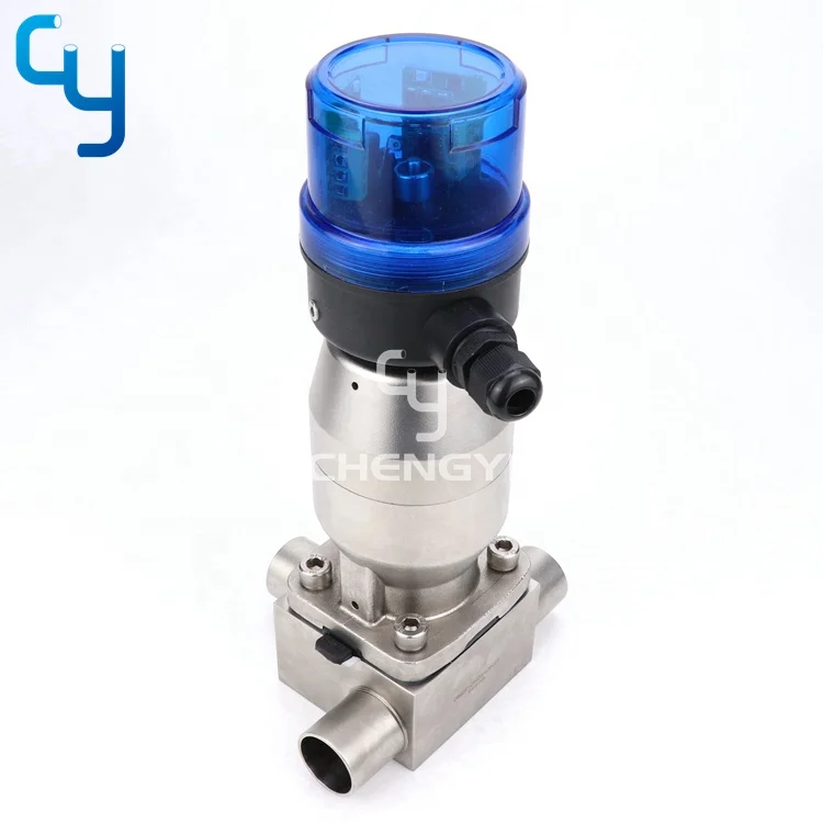 Forged T type 3 way diaphragm valve  for WFI loop user point automatic T valve