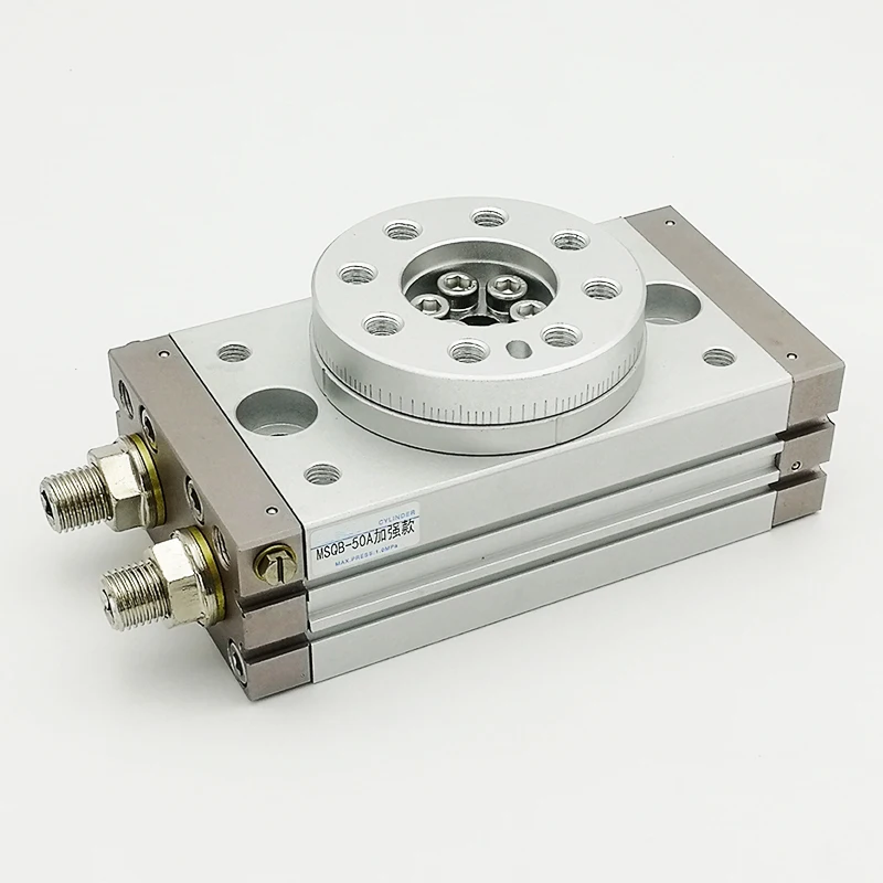 MSQB10A/20A/30A/50A/70A/100A/200A 90 180 Degrees Swing Solid Actuator Pneumatic Rotary Table Cylinder