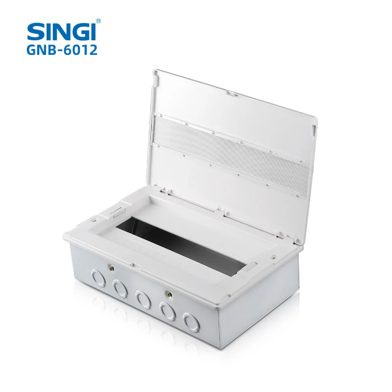 GNB-6012 12 ways Electrical flush mounted MCB power Distribution Box Panel equipment & supplies non-transparent Cover