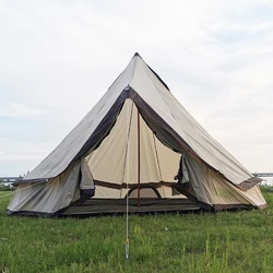 Four Season Single Layer Waterproof 8-10 Person Fiber Glass 420D Oxford Yurt Tent For Family Camping Hunting