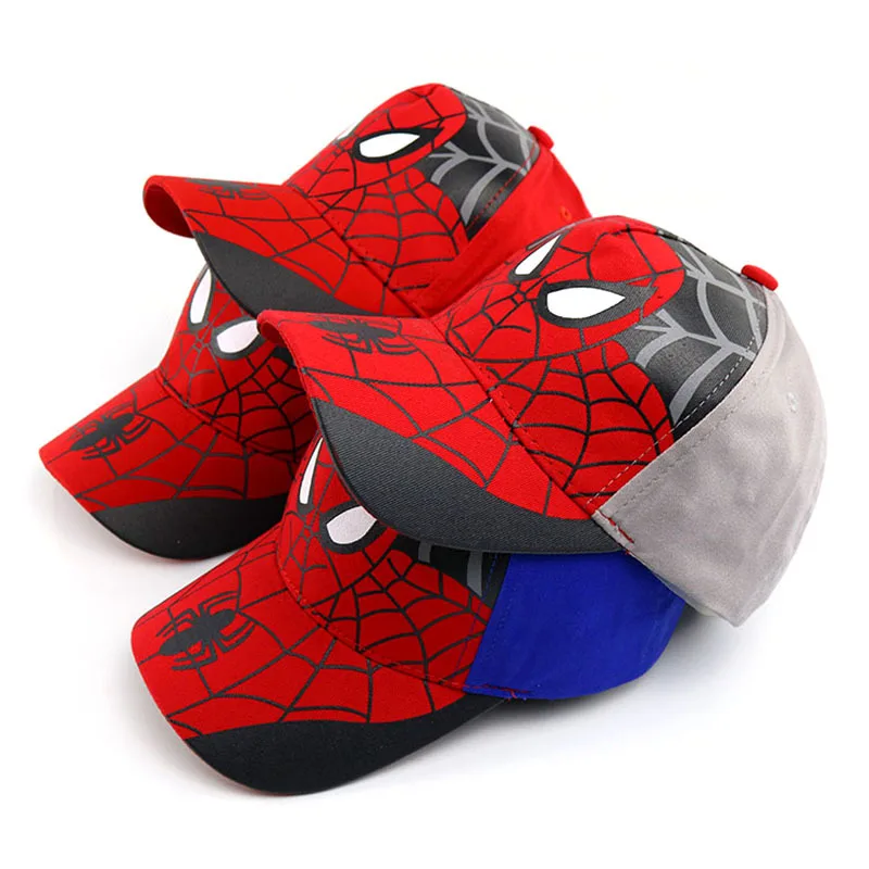 AL  Custom Boys SpiderMans Baseball Hat Cartoon Sports Kids Children Baseball Hats fashion Casual Summer Sun Hats