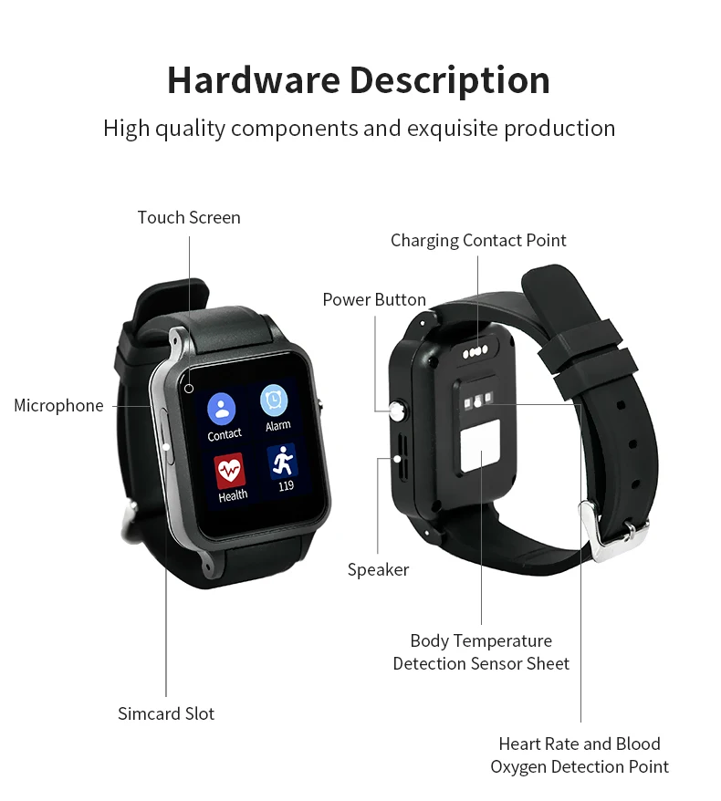 Spy Android IOS GPS Tracker Watch Kids Elderly Smart Watch with GPS Tracker And 4g