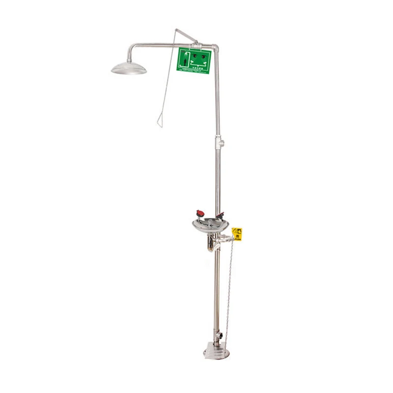 Quick response emergency eye/face wash and drench shower for work place safety eyewasher