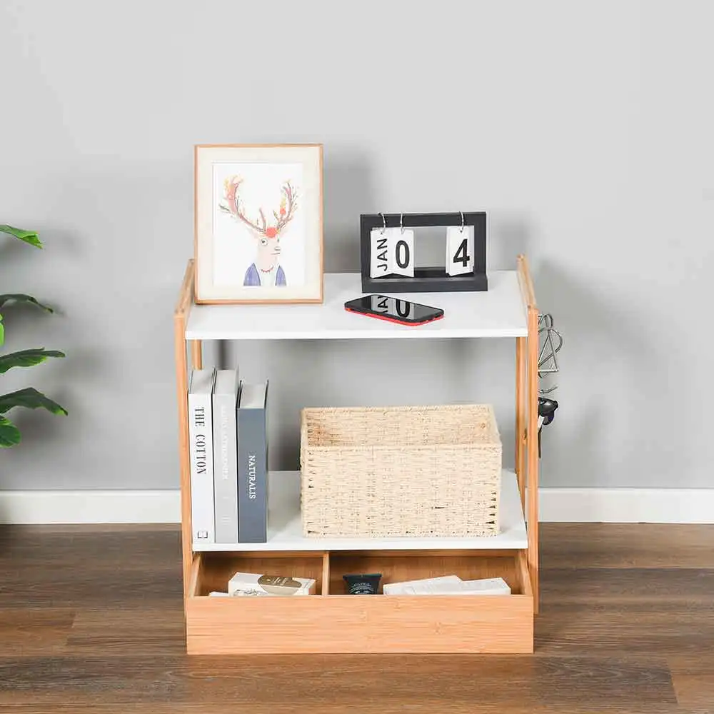 2023 New Products Kitchen Shelf Household Organizer Microwave Oven Rack Stand Wooden Storage Cabinet Shelves Display Racks