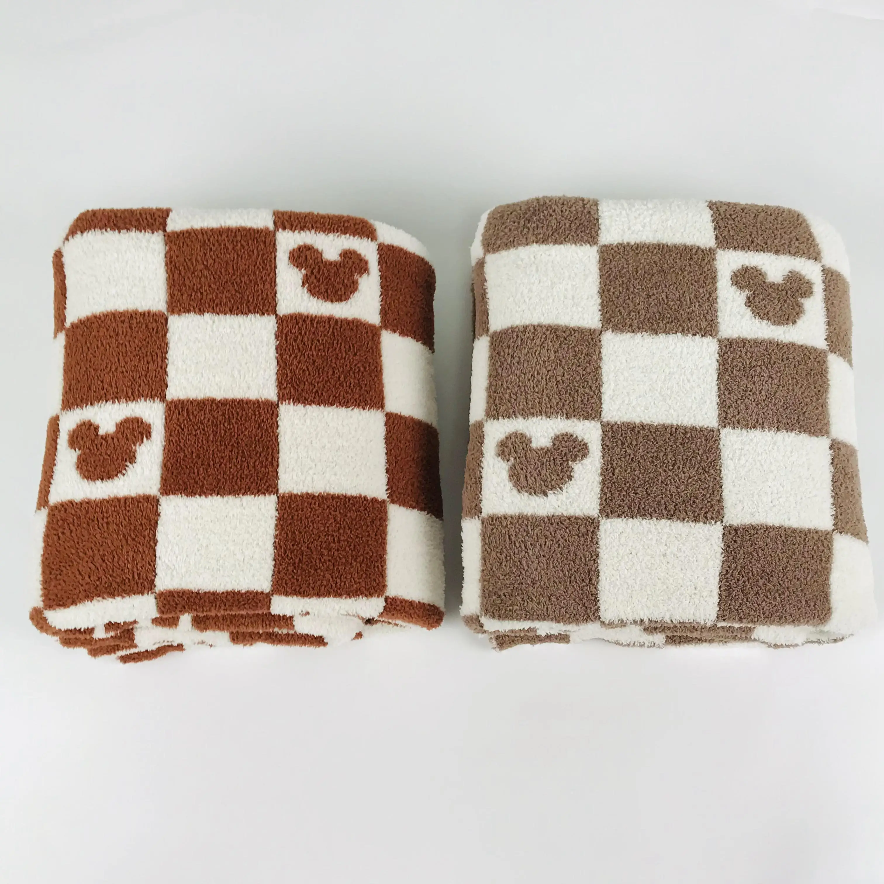 Microfiber Soft Cozy Cute Bear Head Warm Throw Blankets for Couch Sofa Chair