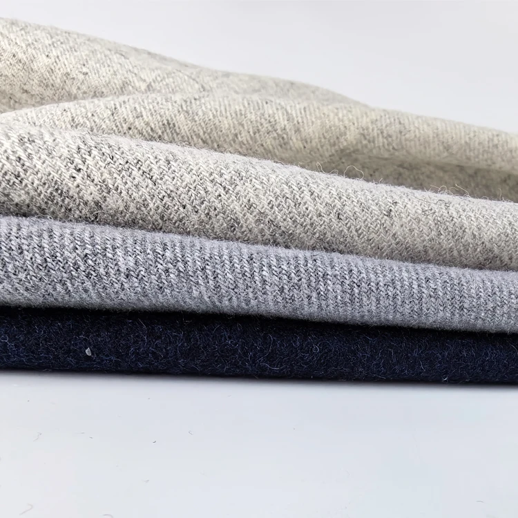 Wholesale Soft wool and Polyester mixed Flannel Cotton Fabric for Blanket Home cloths Bathrobe Fabric