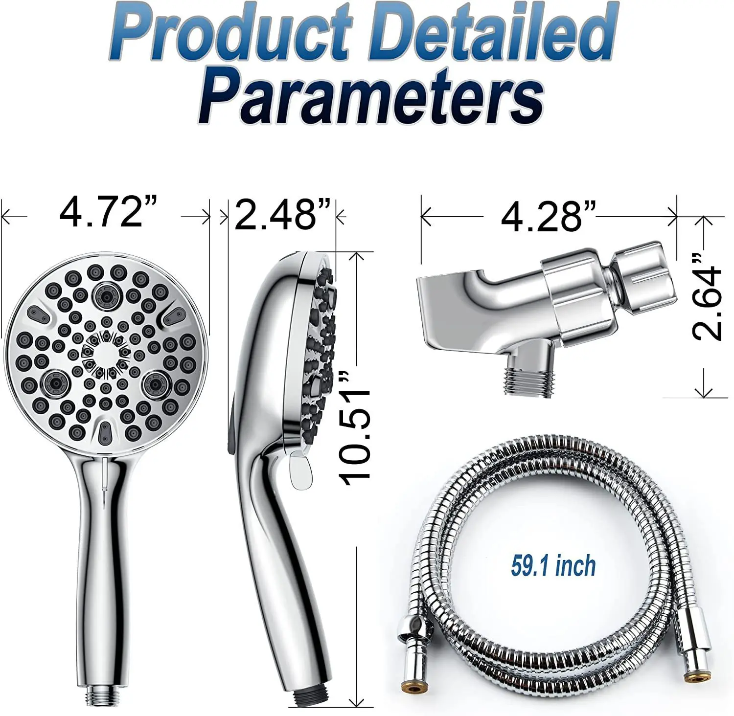 low price hand shower heads high pressure rainfall 10 functions