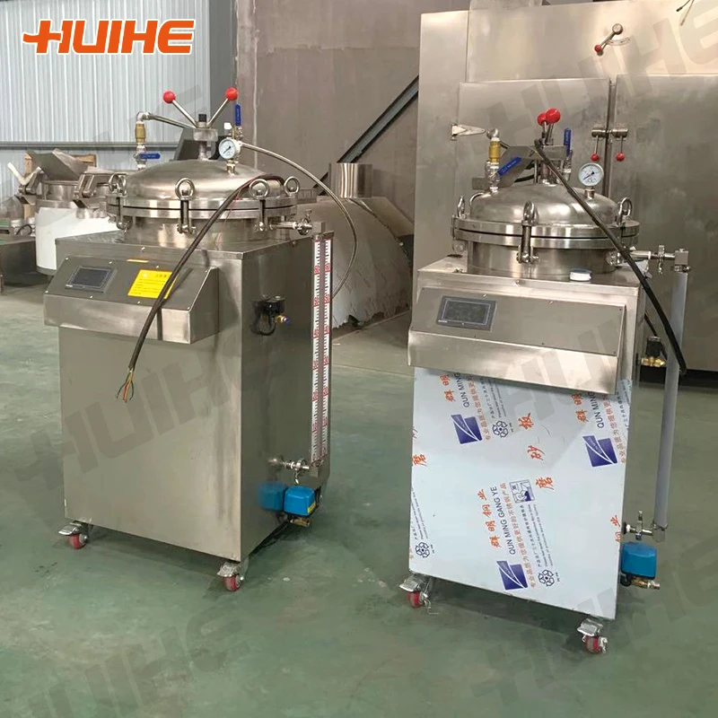 experimental type canned food autoclave small retort 50L/100L/150L counter pressure vertical retort