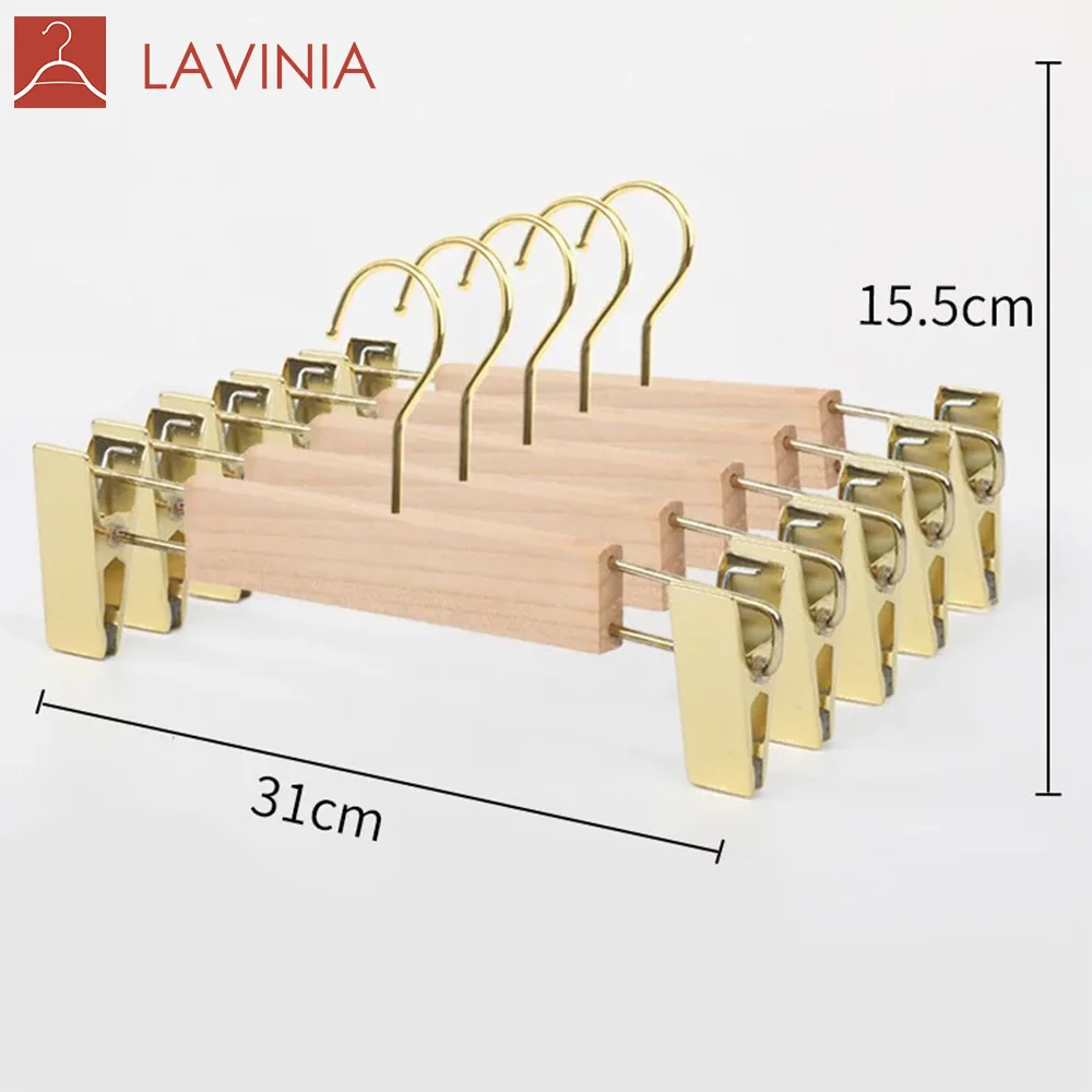 Lacquer Free Customized Logo Environmental Hanger without Paint white wooden hanger with gold hook