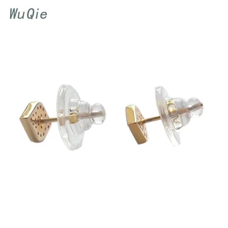 
Wuqie Factory Price 925 Sterling Silver Accessory Earplugs Silicone Rubber Stud Earring Backs Stopper for Earring Stud 