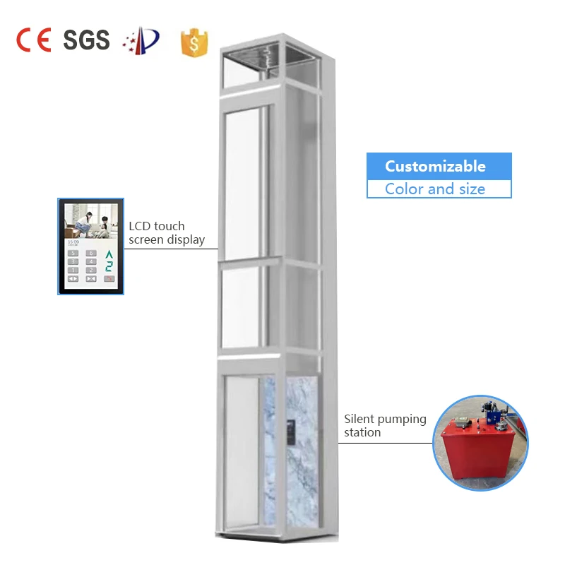 Villa Elevator Stainless Steel Home Lift House Villa Lift Passenger Home Elevator