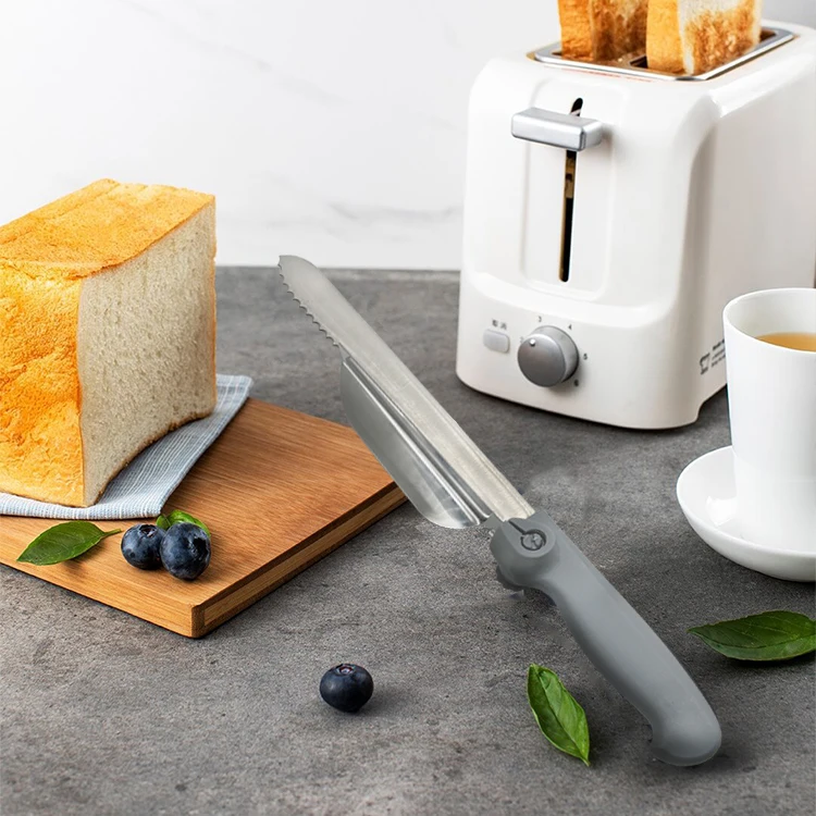 8 Inch New design high quality serrated bread knife with adjustable roll