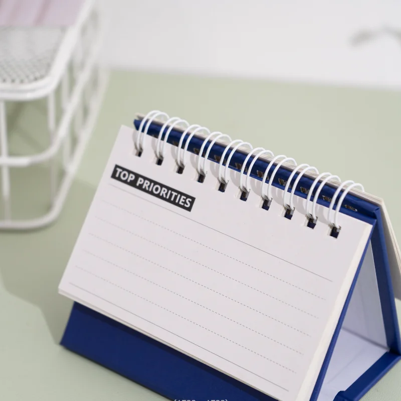 Hot Sell PU Leather Vertical Mini Desk Calendar Leather Calendar Compact Calendar for Home Office