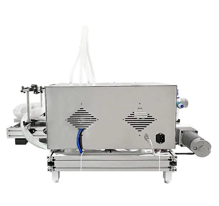 Fully Automatic 4 Heads Small Scale Glass Bottle Vial Beverage Juice Perfume Essential Oil Liquid Filling Machine With Conveyor