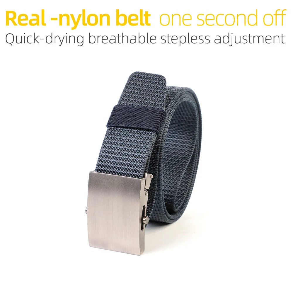Unisex Adjustable Nylon Canvas Belt Style Trousers Fabric Webbing Belt