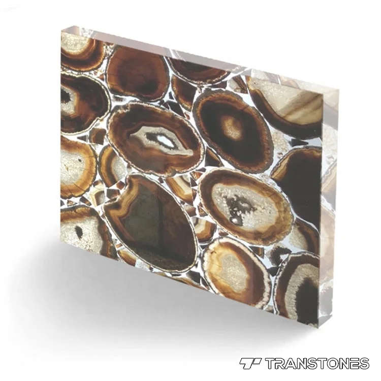Brown Onyx Agate Stone Backlit Stone Onyx Slab For Solid Surface
