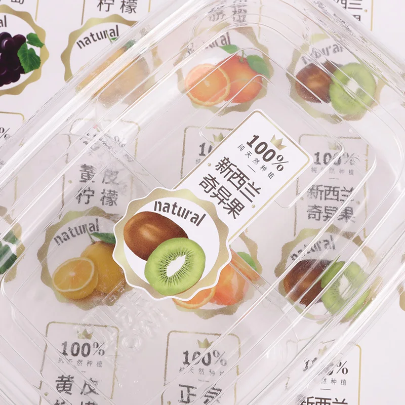 Custom Waterproof Adhesive Fruit Vegetable Labels Stickers Frozen Fresh Food Packaging Labels