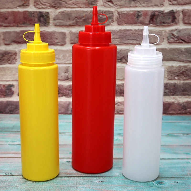 Plastic 8Oz 12Oz 16Oz 24Oz 32Oz Squeeze Bottle Dispenser Sauce Bottle