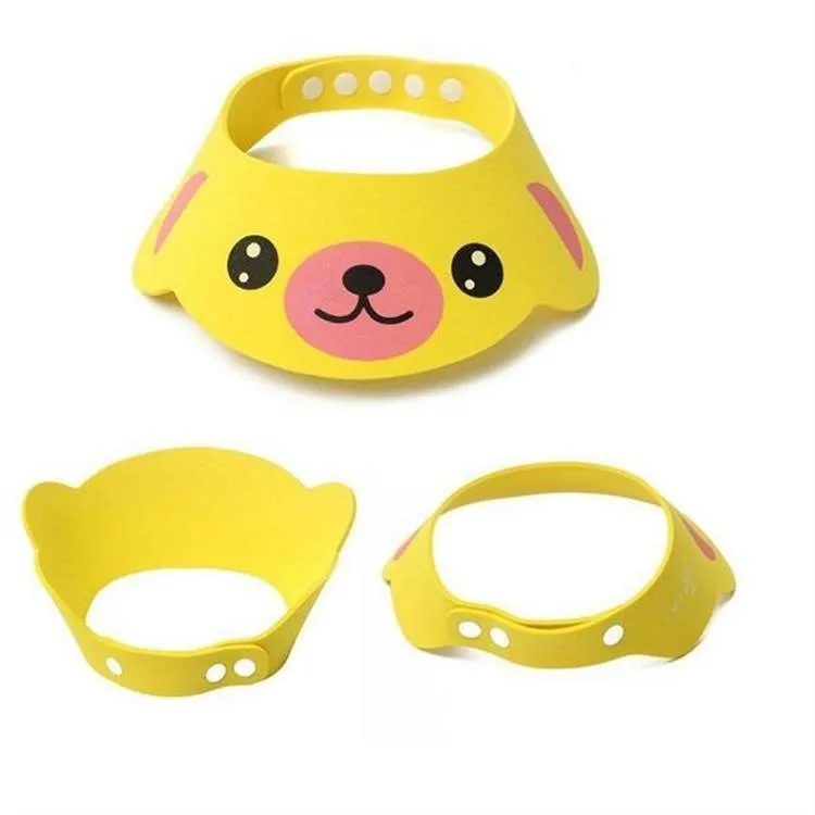 
custom logo Visor Caps Hat For Baby Wash Hair Safe Shampoo Shower Bathing Bath Protect Soft Cap Adjustable Baby shower caps 