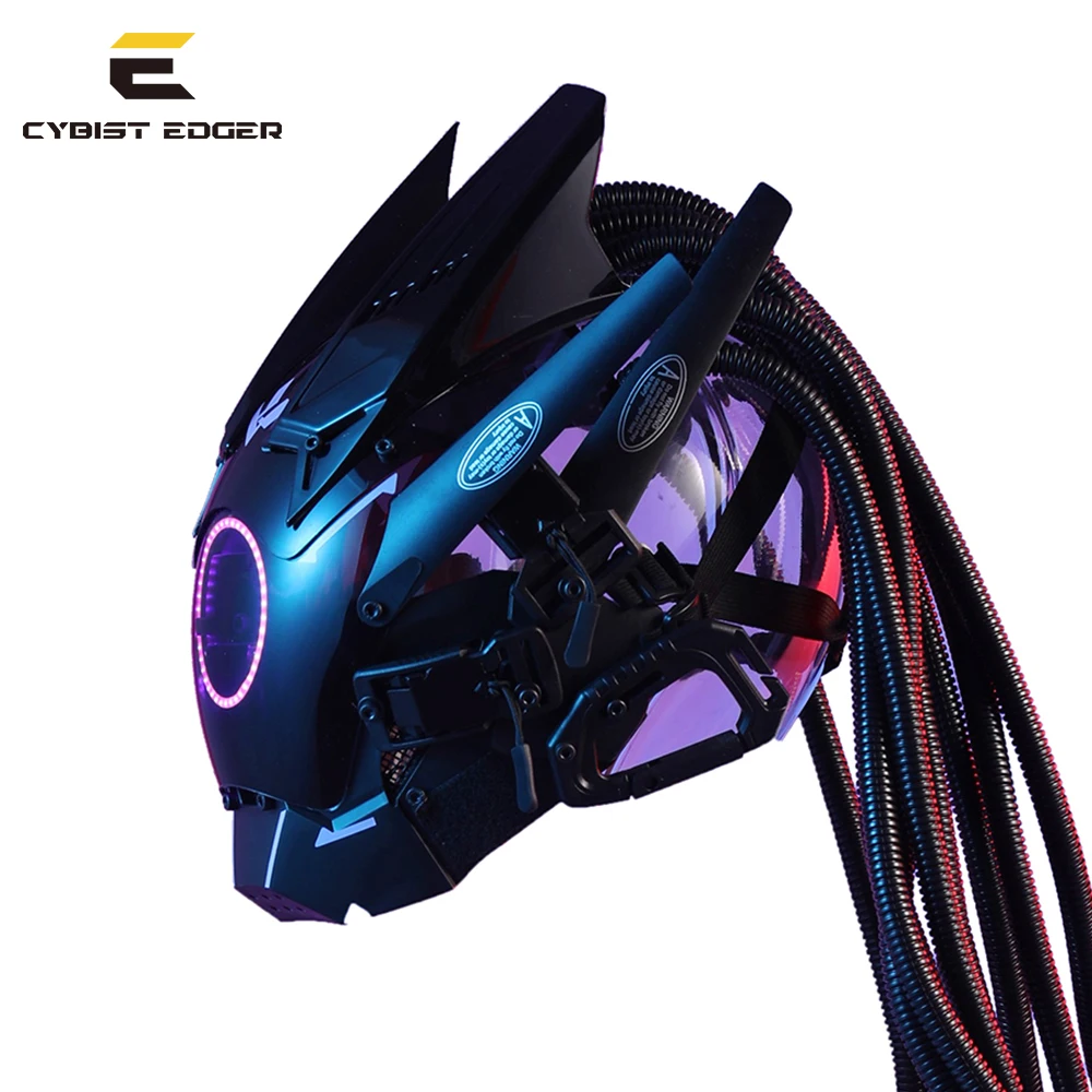 CYBER19  EL Wire Mask Festive Party Supplies Face Mask Luminous LED Mask For Halloween Movie Theme Party Supplies